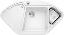Кухонная мойка Blanco DELTA II-F SILGRANIT  PuraDur® белый с клапаном-автоматом InFino® 523673