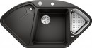 Кухонная мойка Blanco DELTA II-F SILGRANIT  PuraDur® черный с клапаном-автоматом InFino® 525868